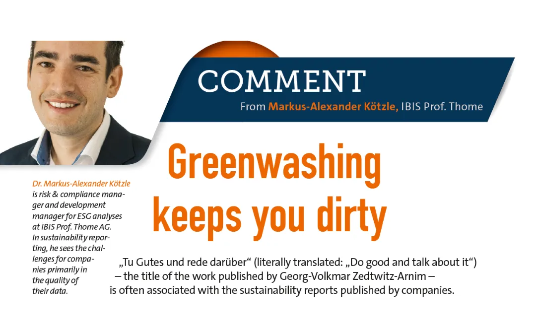 Greenwashing keeps you dirty